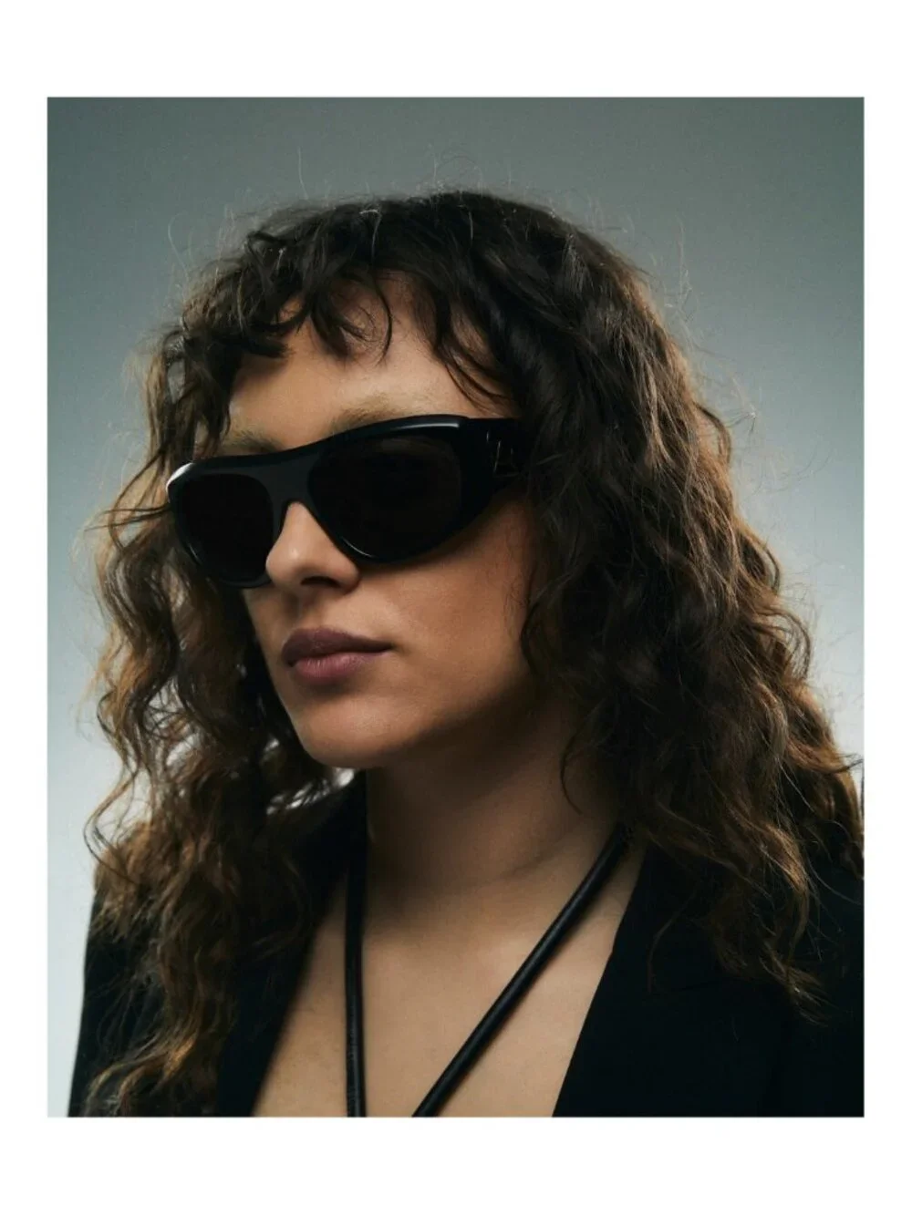 New Raval Eyewear Women's Sunglasses Black Square Grey Lens Acetate Frame CAMILA